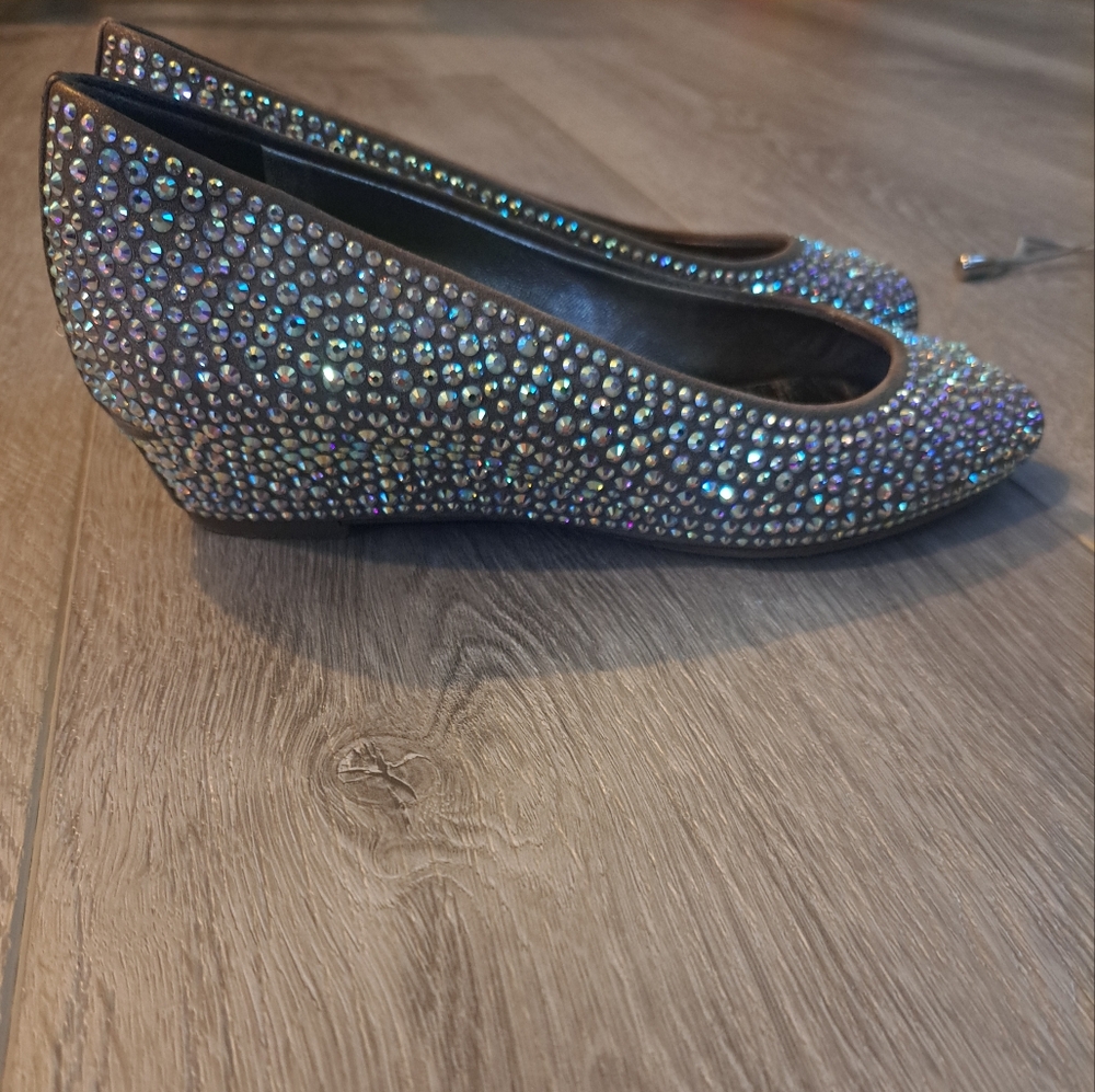 Sparkling Silver Rhinestone Loafers